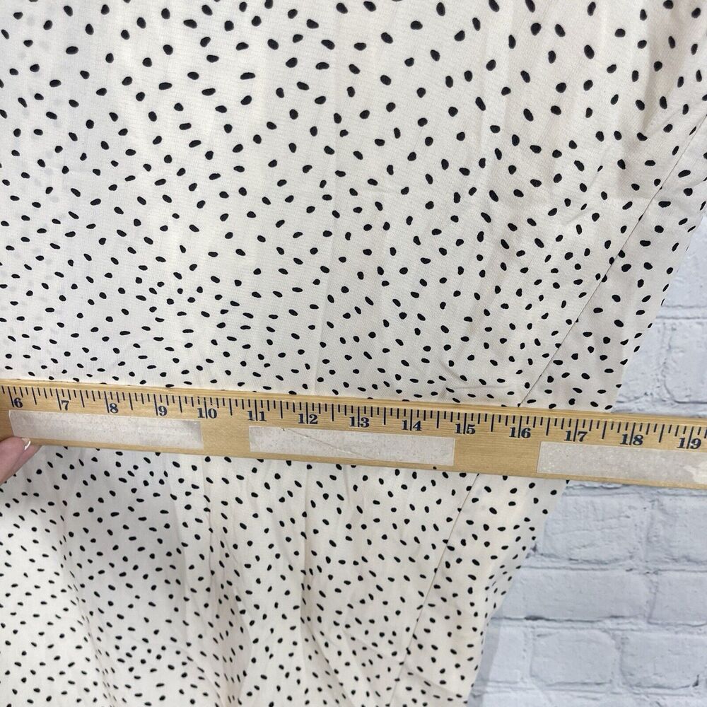 Lulus Jumpsuit Women Medium Ivory Polka Dot Wide Leg Loose Sweetheart Romantic - Picture 11 of 13